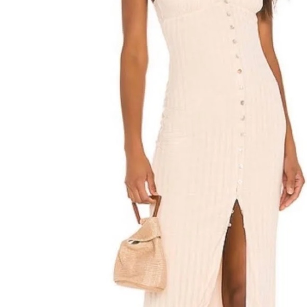 Privacy Please Blush Button Down Midi Dress